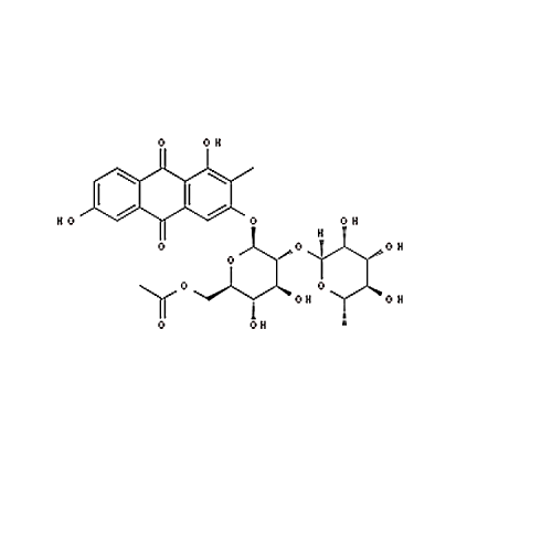 9,10-Anthracenedione, 3-[[6-O-acetyl-2-O-(6-deoxy--L-mannopyranosyl)--D-glucopyranosyl]oxy]-1,6-dihydroxy-2-methyl- 87686-87-1