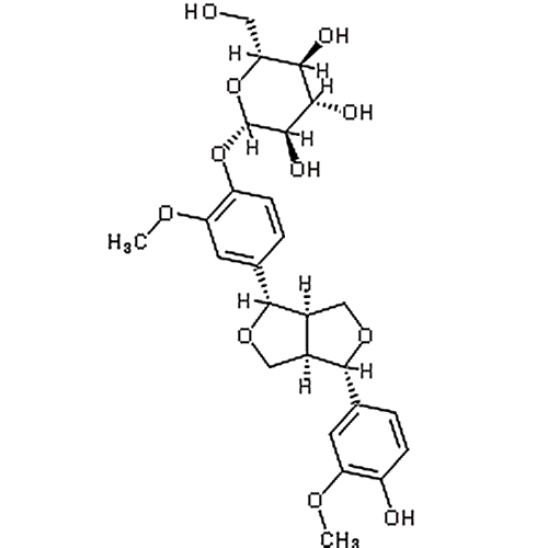 (+)-pinoresinol-β-D-glucoside; (+)-pinoresinol-4-O-beta-D-glucopyranoside 69251-96-3