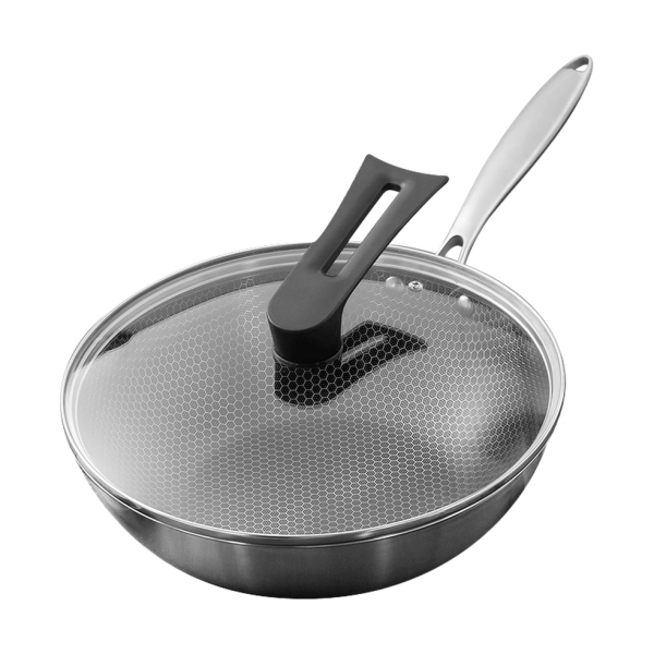 304 stainless steel honeycomb wok 　