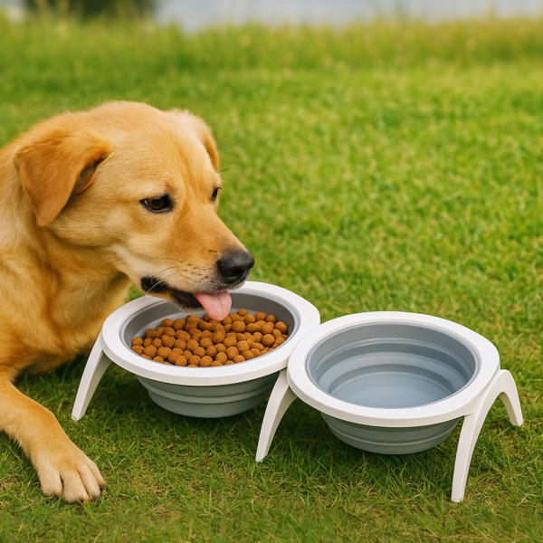 Foldable Pet Bowl double bowl 
