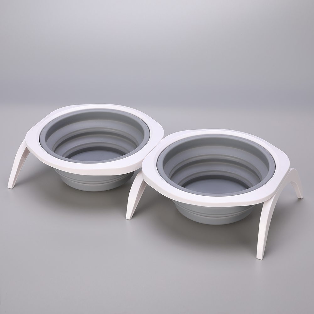 Foldable Pet Bowl double bowl 