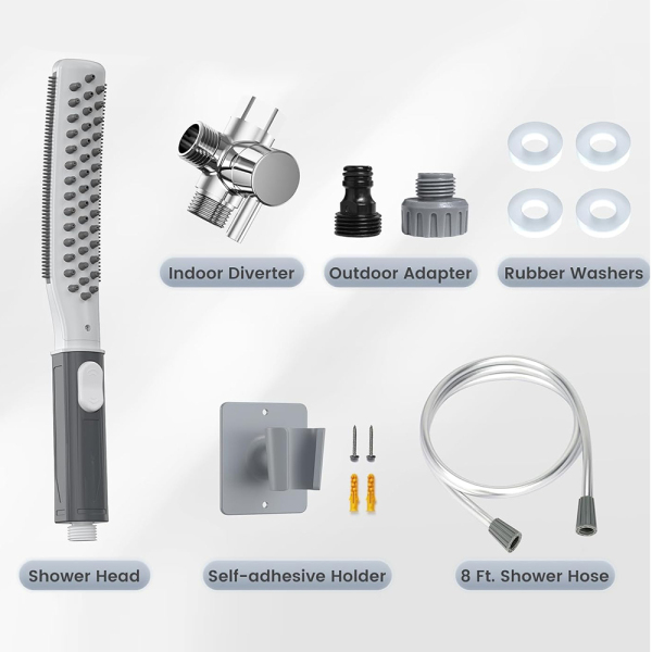 White Gray Bath Brush 