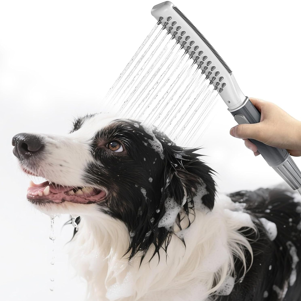 White Gray Bath Brush 