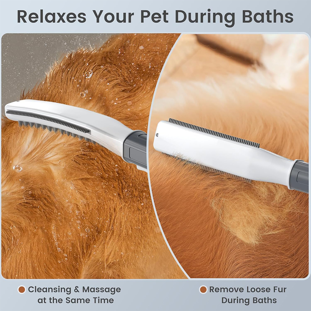 White Gray Bath Brush 