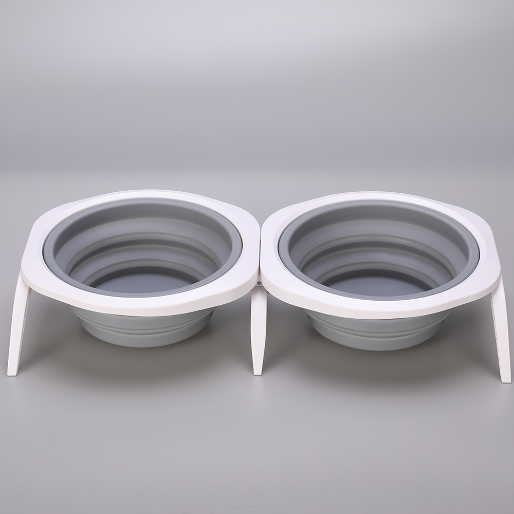 Foldable Pet Bowl double bowl 