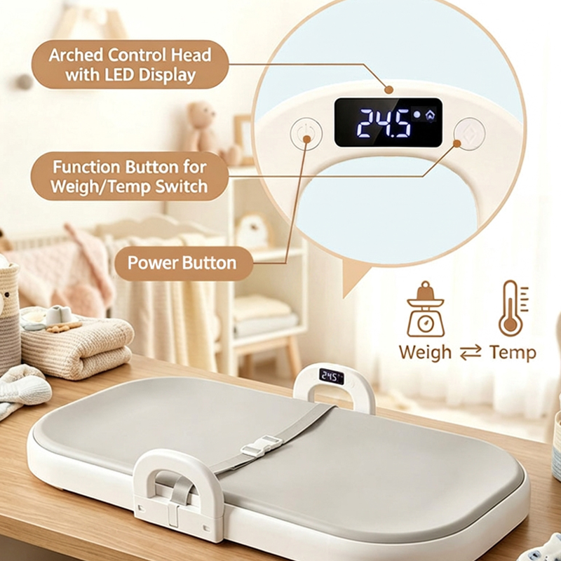 Changing Table With Built-In Scales 