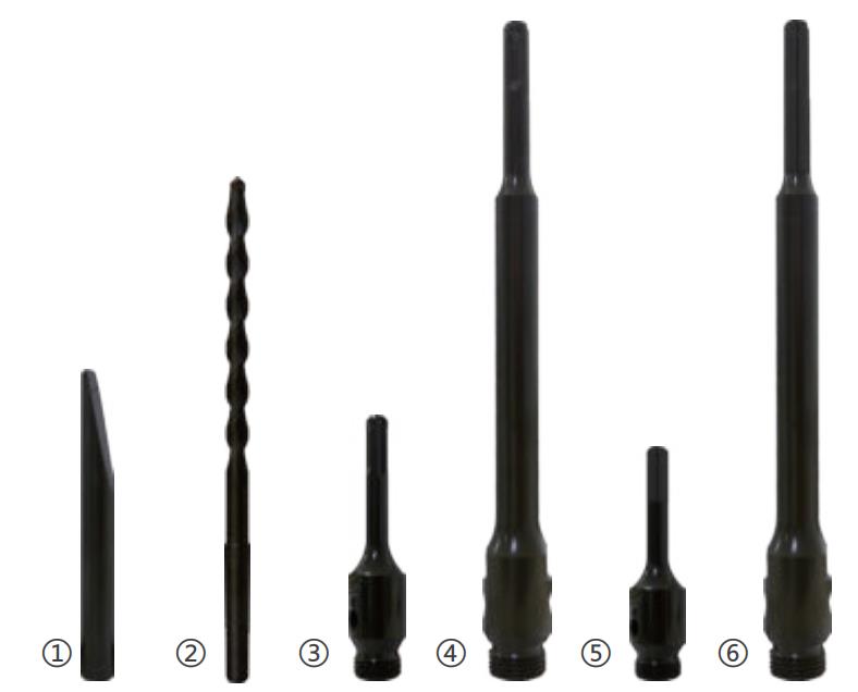 Dry drilling kit accessories