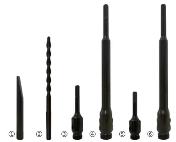 Dry drilling kit accessories 