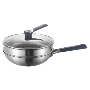 Titanium gold non-stick frying wok
