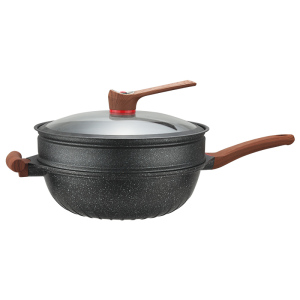 Romani maifanshi vacuum non-stick wok (with steamer)