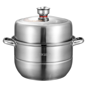 Multi functional double layer steaming pot for steamed meals