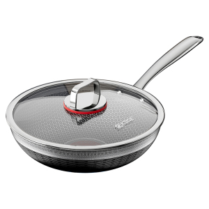 Gold platinum 316 red dot full screen non-stick frying pan