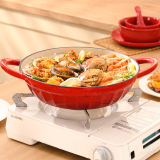 COLORFUL CAST IRON ENAMEL SEAFOOD POT