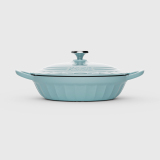 COLORFUL CAST IRON ENAMEL SEAFOOD POT
