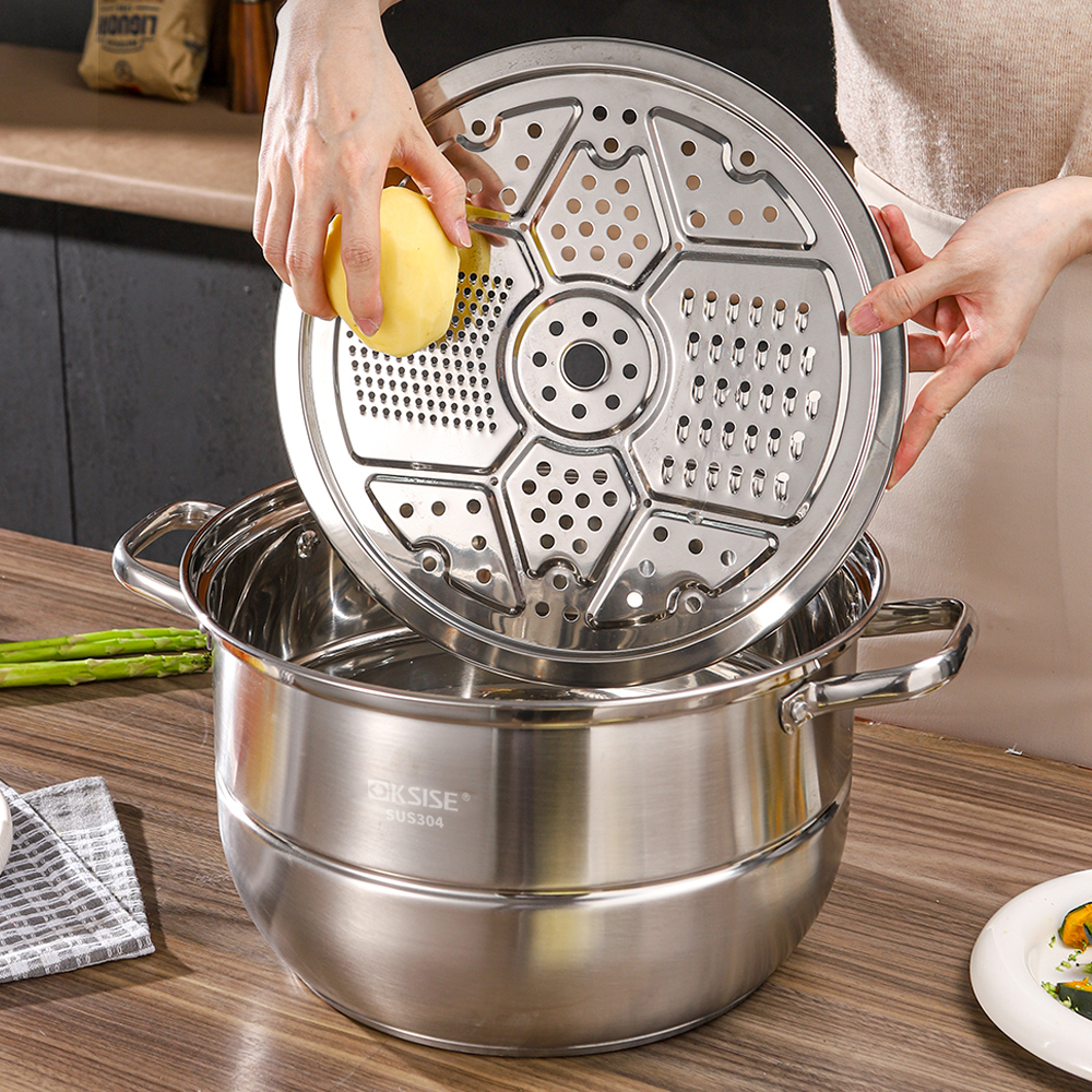 Multifunctional 3-ply steamer
