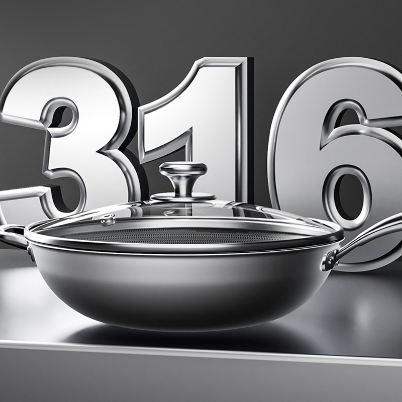 316 STAINLESS STEEL WOK