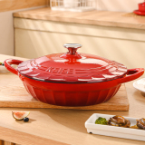 COLORFUL CAST IRON ENAMEL SEAFOOD POT