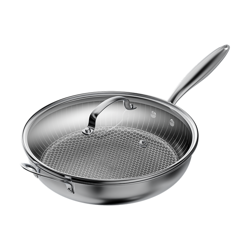 Deep Honeycomb Fry Pan
