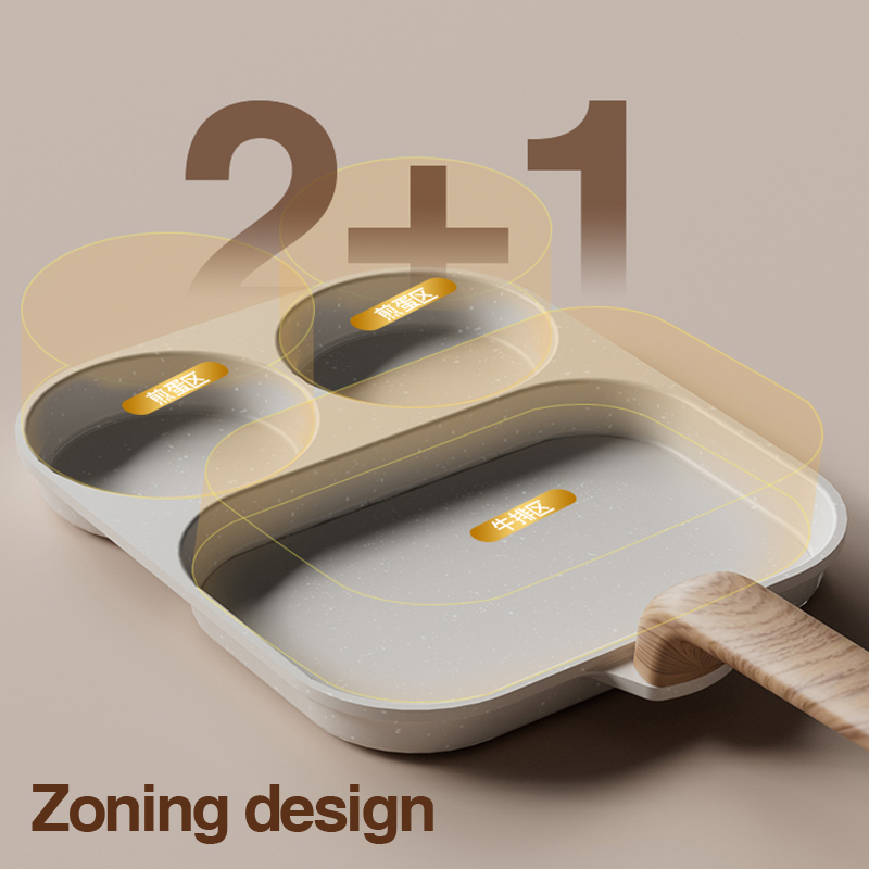 3-in-1 multifunctional frying pan