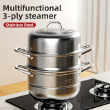 Multifunctional 3-ply steamer