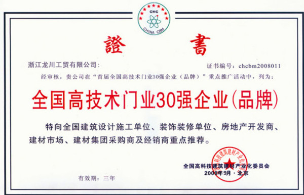 门业30强
