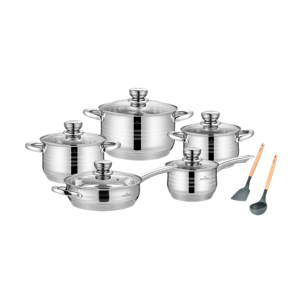 12PCS Stainless Steel Cookware Set SH-MC1012