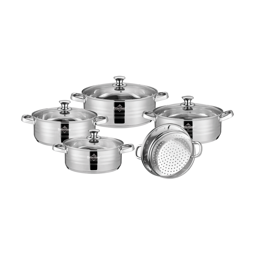 9PCS Stainless Steel Cookware Set