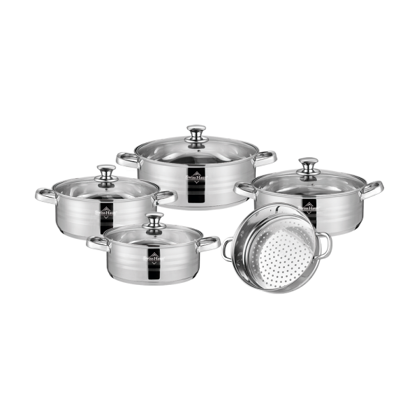 9PCS Stainless Steel Cookware Set SH-NC1009