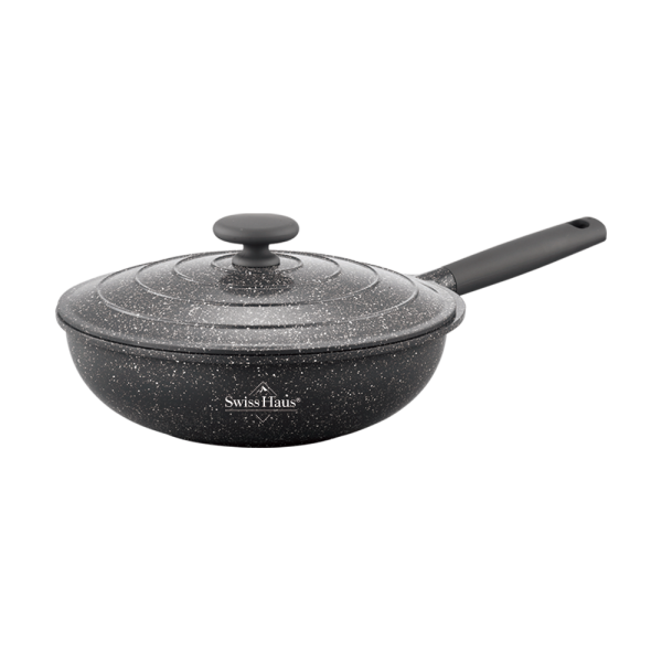 30cm Cast Alu Wok With Lid SH-MW30S