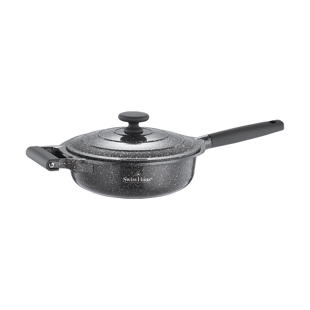24/28cm  Cast Alu Deep Frypan With Lid