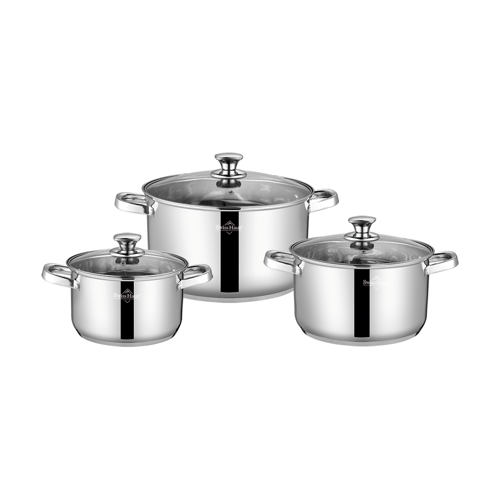 6PCS Stainless Steel Cookware Set
