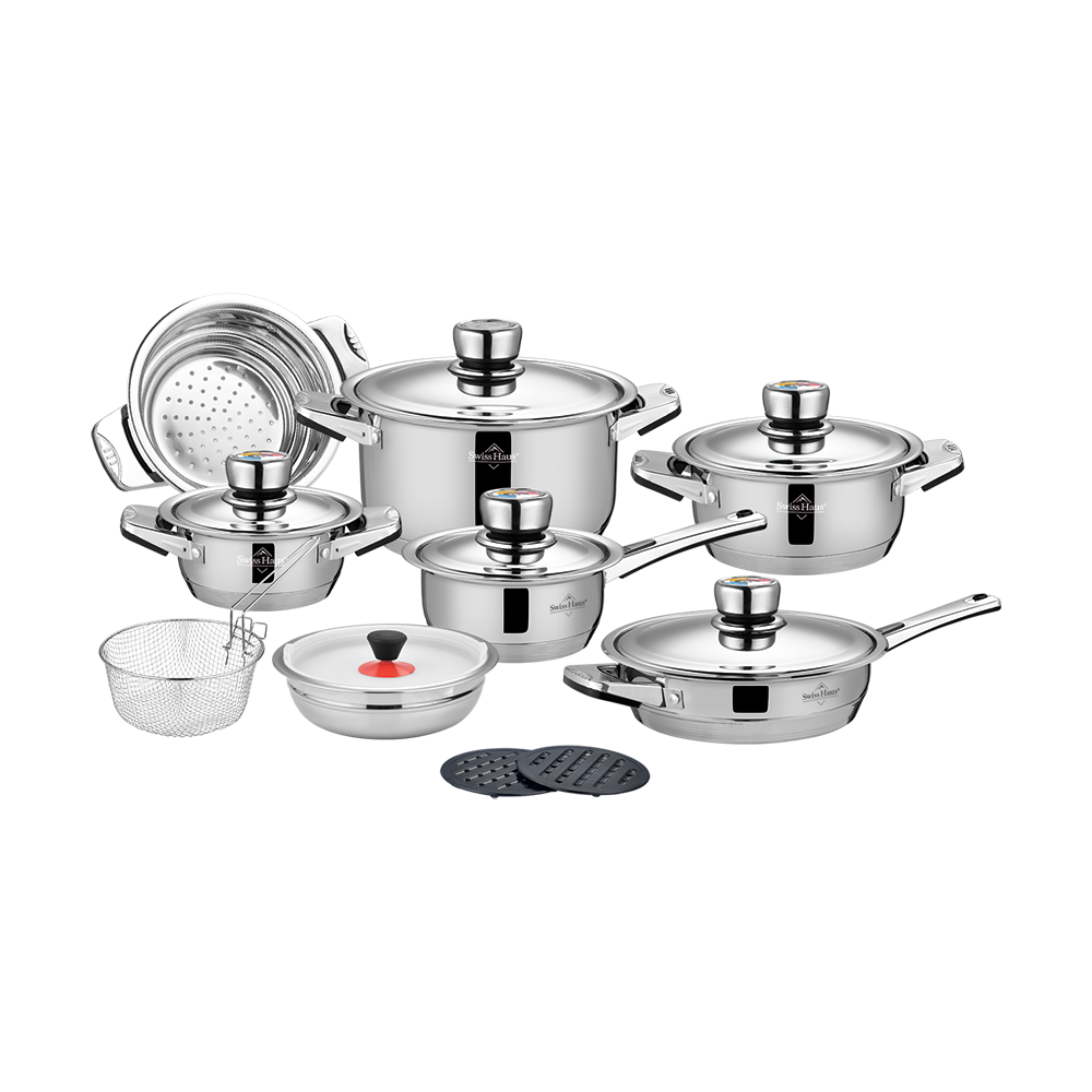 17PCS Stainless Steel Cookware Set