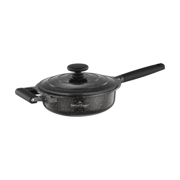 24/28cm  Cast Alu Deep Frypan With Lid SH-MDF24B/28B