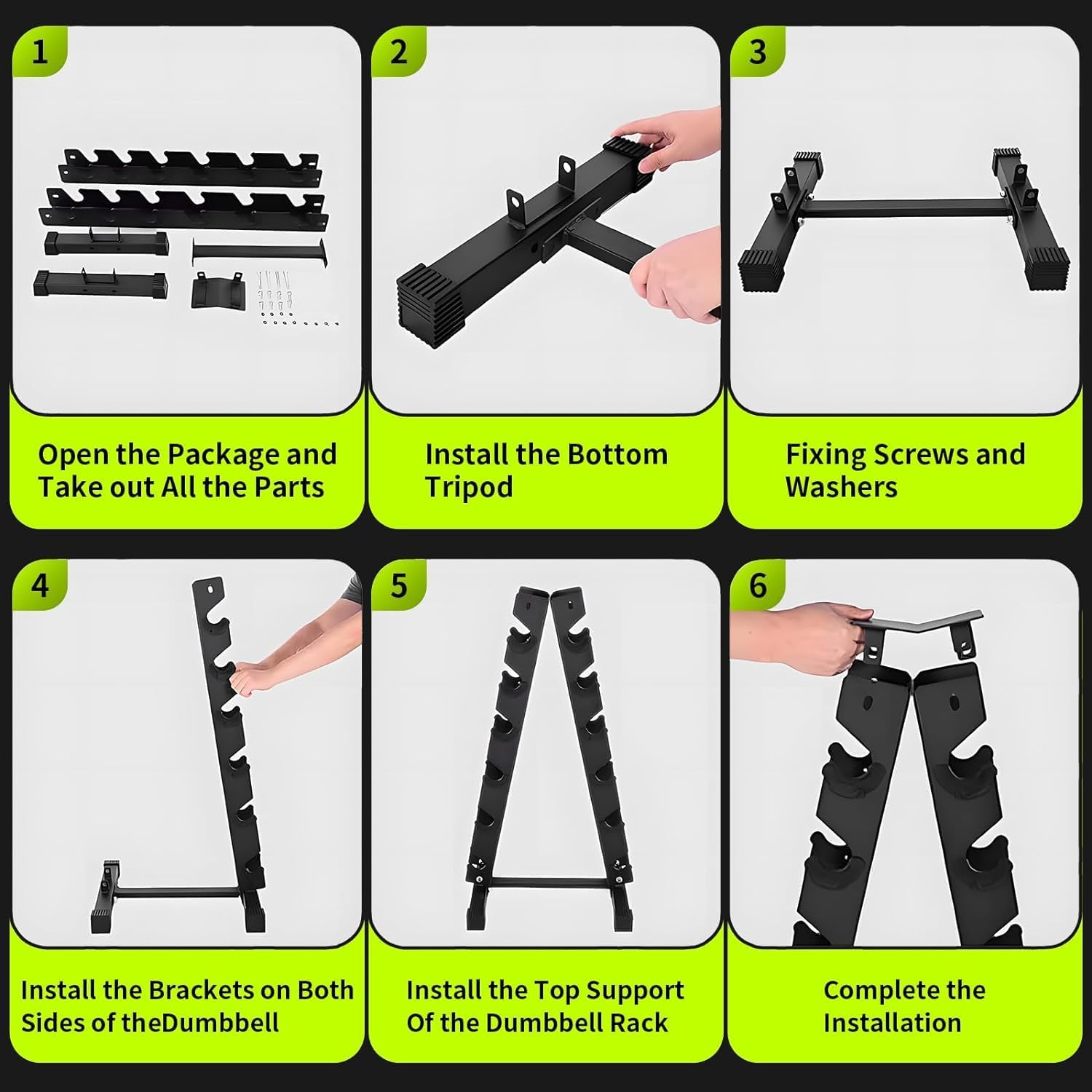 6 Tier Big Dumbbell Rack 