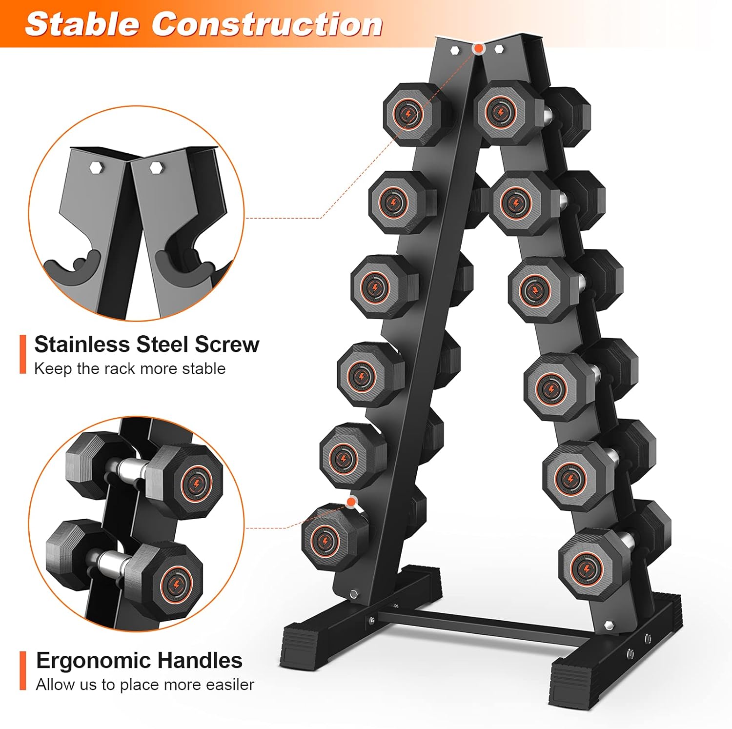 6 Tier Big Dumbbell Rack 