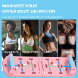 Square Hole Foldable Push-up Board, Pink