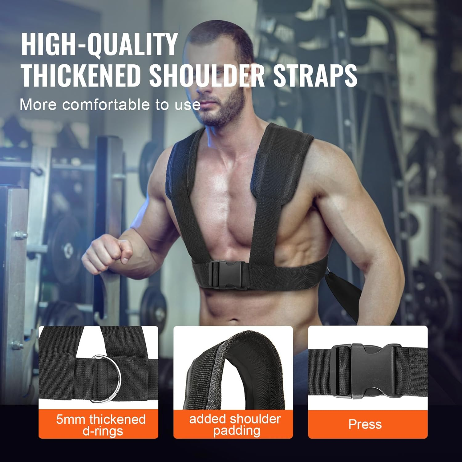 Weight Strength Pulling Fitness Sled with Vest