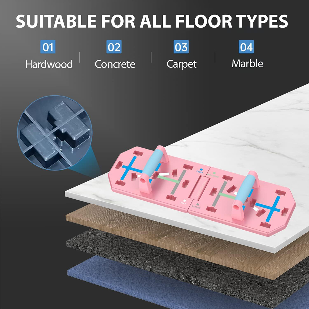 Square Hole Foldable Push-up Board, Pink