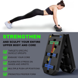 Square Hole Foldable Push-up Board, Black