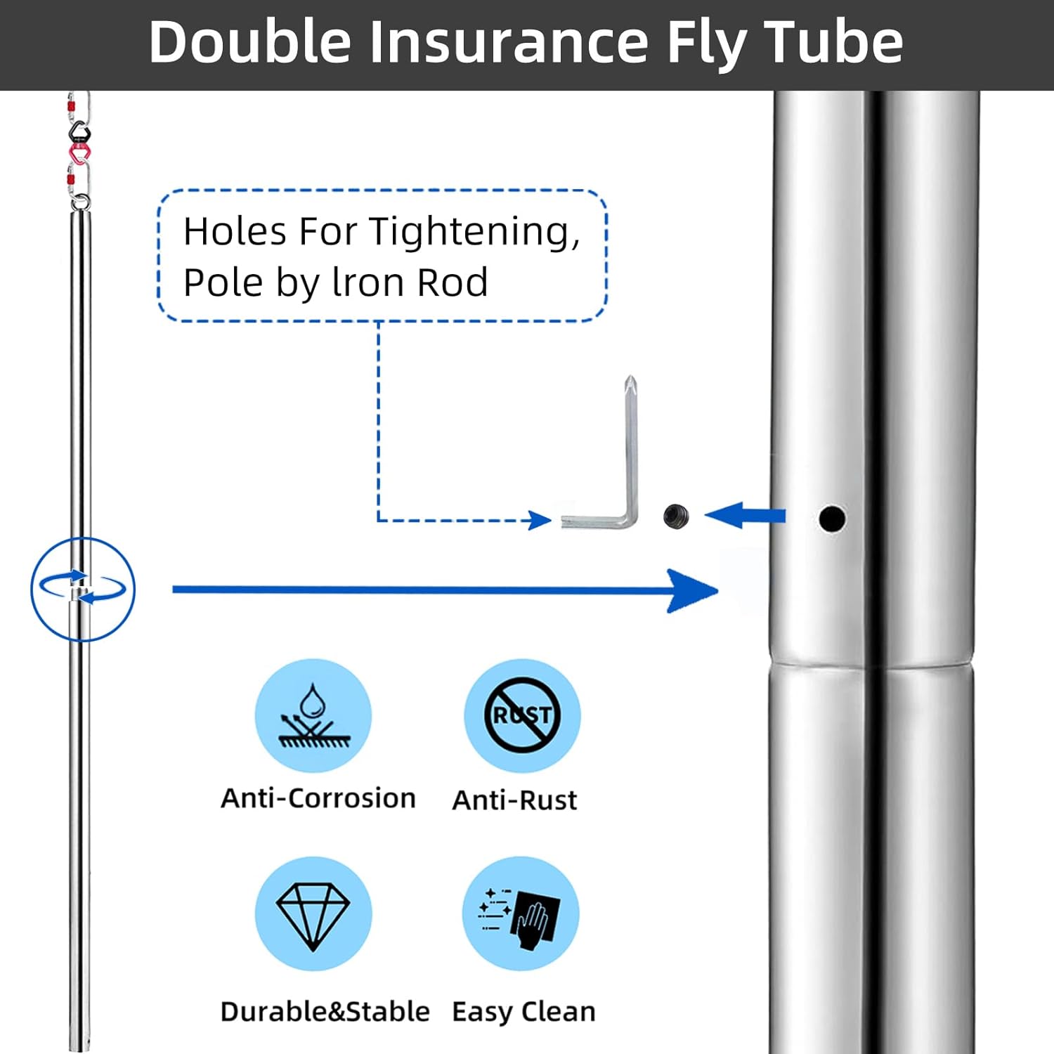 Flying Silver Pole 45mm