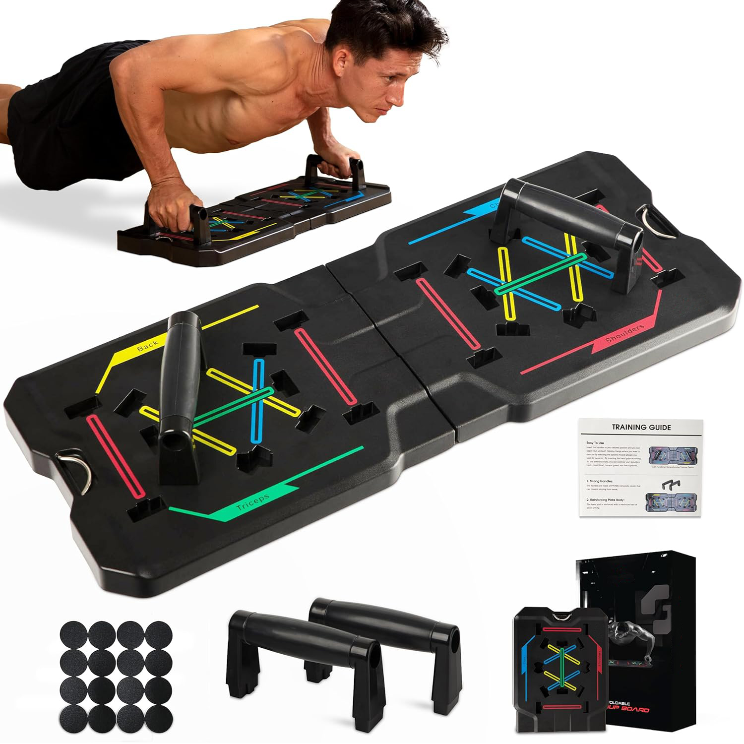 Large Square Hole Foldable Push-up Board