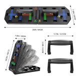 Square Hole Foldable Push-up Board, Black