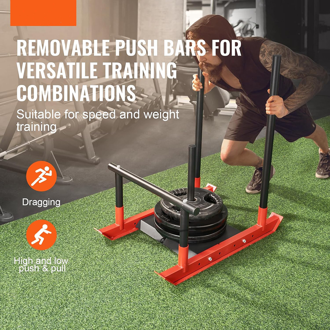 Fitness Sled Gym Weights Strength Training Pull Sled Exercise