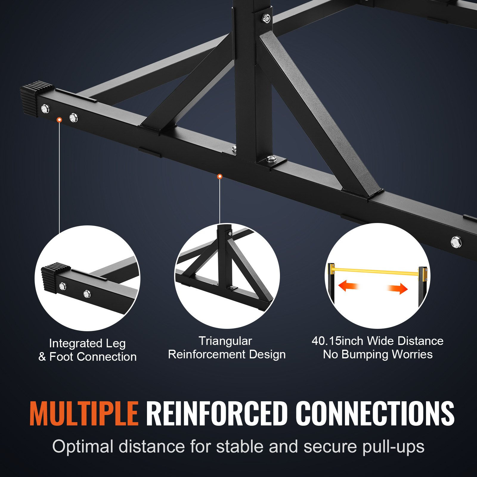 Power Tower Height Adjustable Pull Up Bar Stand, Multi-Function Strength Training Workout Equipment, Home Gym Fitness Rack, 220LBS Weight Capacity