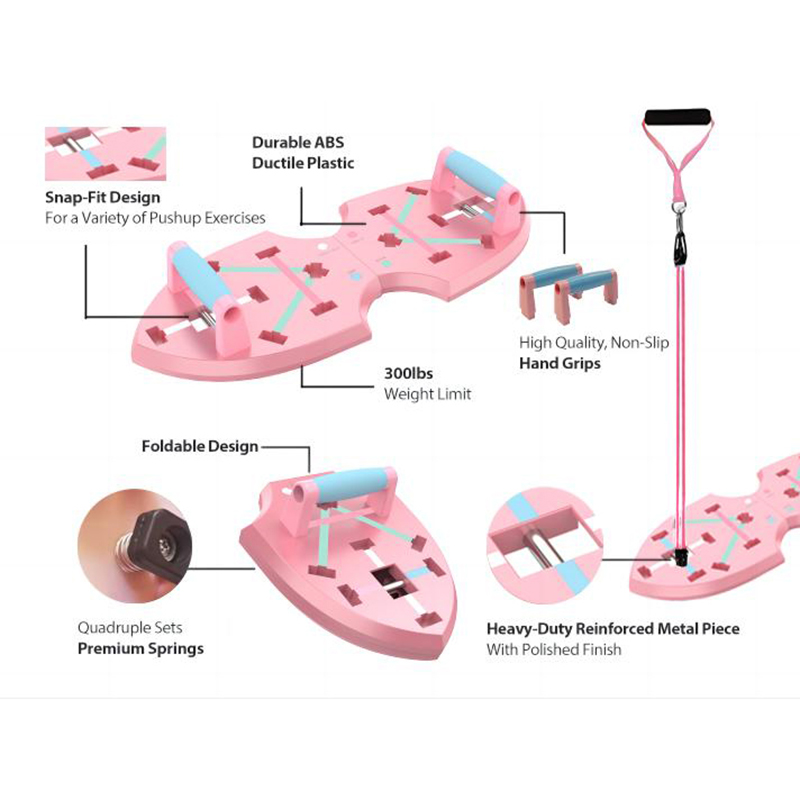 Butterfly Foldable Push Up Board, Pink