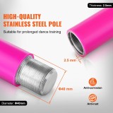 45mm Dancing Pole with pink silicone cover