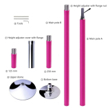 45mm Dancing Pole with pink silicone cover