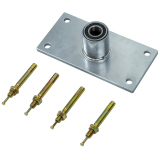 Top with screws, 45mm Silver Dancing Pole