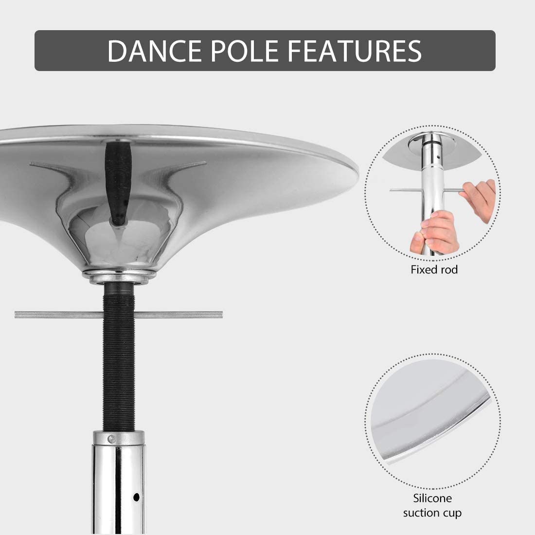Silver, 45mm Dancing Pole