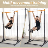 Power Tower Height Adjustable Pull Up Bar Stand, Multi-Function Strength Training Workout Equipment, Home Gym Fitness Rack, 220LBS Weight Capacity